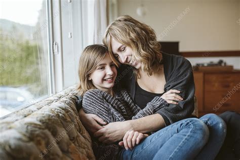 Affectionate Mother And Daughter Cuddling Stock Image F0242375 Science Photo Library
