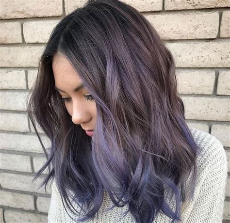 A beautiful brown purple hair why do you want to dye it back to brown? Pin by Eliza Sum on Hair Colour | Lavender hair ombre ...
