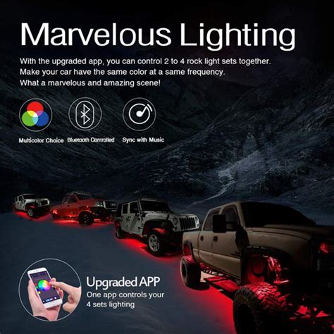 Doxmall Pods Waterproof Car Underglow Rgb Decorative Led Rock Light