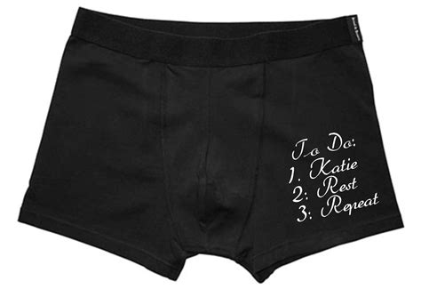 Personalised To Do Mens Boxer Shorts Husband T Valentines Etsy