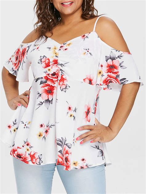31 Off Rosegal Plus Size Sweetheart Neck Floral Blouse Rosegal