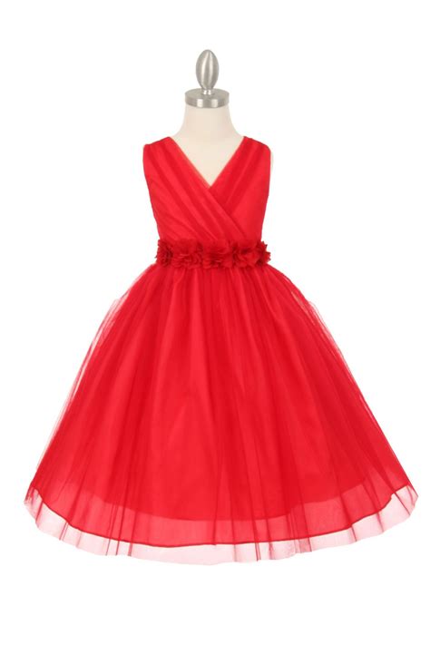 Pin By On Red Flower Girl Dresses Red