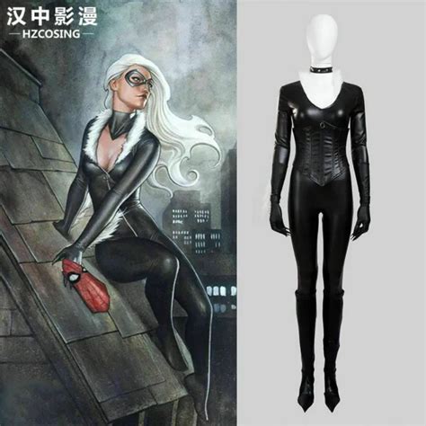 The Amazing Spider Man Black Cat Felicia Hardy Cosplay Costume 4750