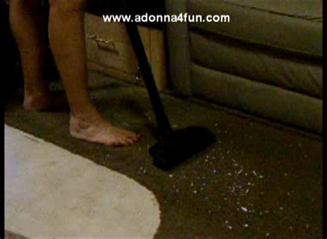 Adonna4fun S Clip Store Vacuuming Shred In Bare Feet