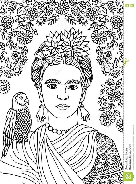 Desenhos De Frida Kahlo Para Colorir Pintar E Imprimir Adult Coloring