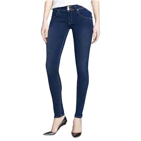 Hudson Collin Midrise Skinny Denim Jeans Wanderlust Med Wash Blue Size 28 Ebay