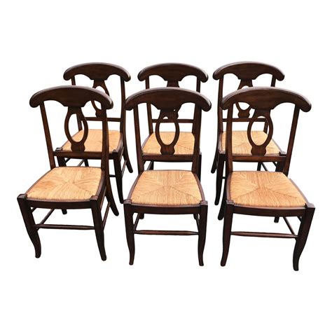 Pottery Barn Napoleon Dining Chairs Set Of 6 Chairish