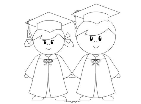 Kindergarten Graduation Coloring Page For Preschool Graduation