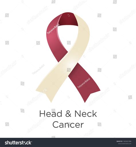 Head Neck Cancer Awareness Month April Stock Vector Royalty Free