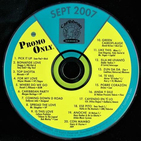 Promo Only Caribbean September 2007 Dj Promo Cd Compilation Divino