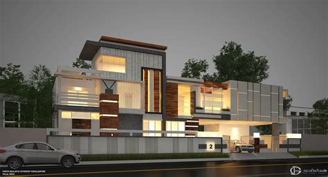 Photo Realistic Exterior Rendering Of A Villa India On Behance
