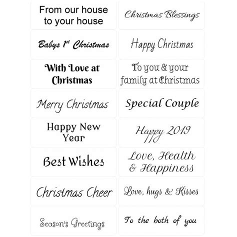 Peel Off Christmas Sentiments 3 Sticky Verses For Cards And Crafts