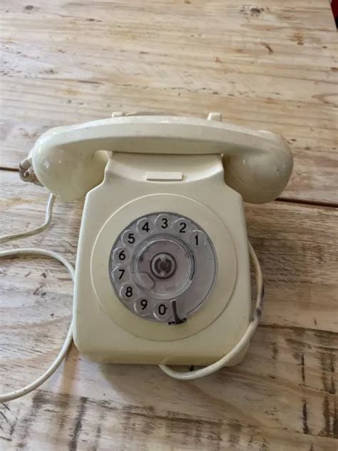 Vintage Gpo 746 White Rotary Landline Telephone Spare Repairs Parts 12