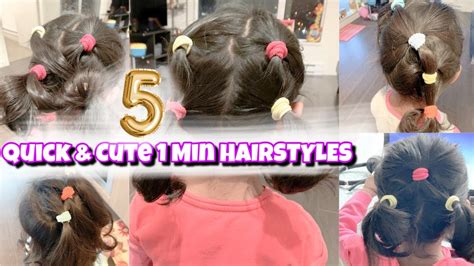 5 Easy And Cute Hairstyles For Little Girls 1 Minute Back To School