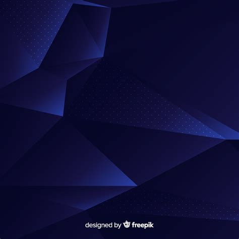 Dark Blue Polygonal Background Free Vector