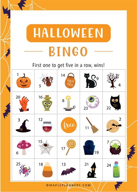 Printable Halloween Bingo Cards Download Free Printables