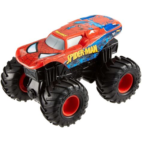 Hot Wheels Monster Jam Rev Tredz Spider Man Scale Vehicle