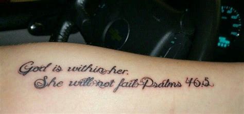 New Tattoo God Is Within Her She Will Not Fail Psalms 46 5