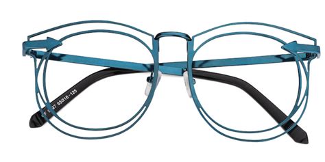 round blue eyeglasses vooglam