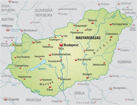 Mapa Madarska
