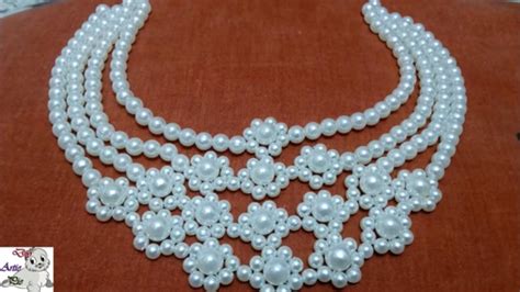There is also a section on free beading patterns/ tutorials on how to make jewelry. How to Make Pearl Beaded Necklace at Home || Diy ...