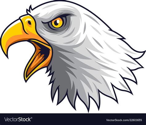 Cartoon Eagle Head Mascot Royalty Free Vector Image