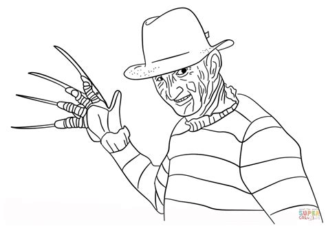 Freddy Krueger Coloring Page Free Printable Coloring Pages