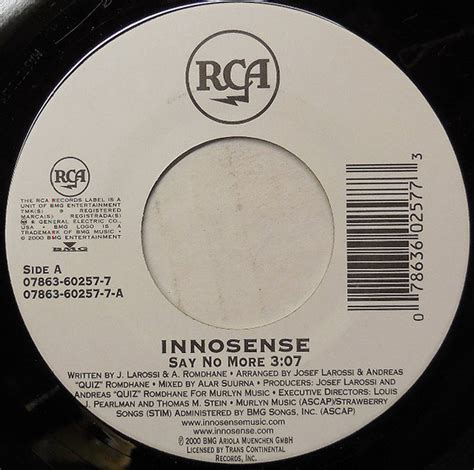 Innosense Say No More Releases Discogs
