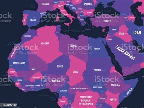 Carte De Lafrique Du Nord Carte Politique Détaillée Élevée De La Rgion