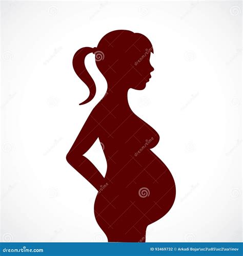 Pregnant Woman Vector Illustration Stock Vector Illustration Of Human