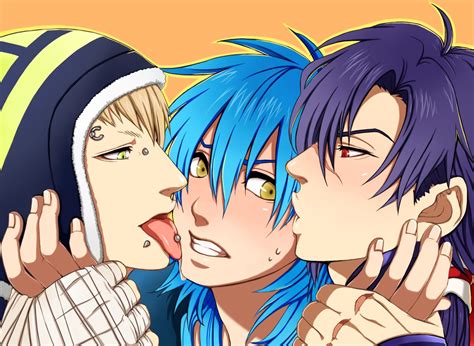 noiz x aoba x koujaku dramatical murder gay art awesome anime anime ships cute gay cute