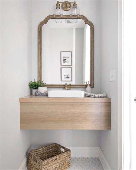 White Oak Vanity Floating Vanity Bathroom Floating Vanity Powder Room