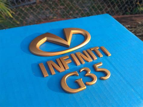 Infiniti G35 Coupe Gold Lettering Emblems With Logo Ebay