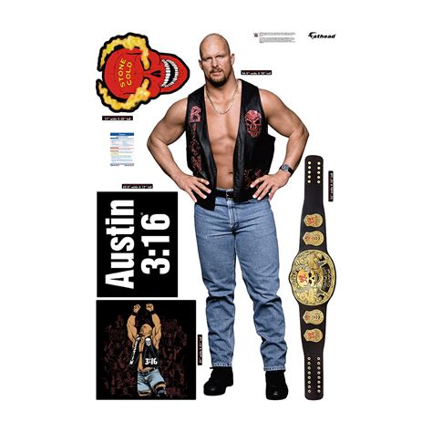 Stone Cold Steve Austin Fathead 5 Piece Wall Decals Pro Wrestling