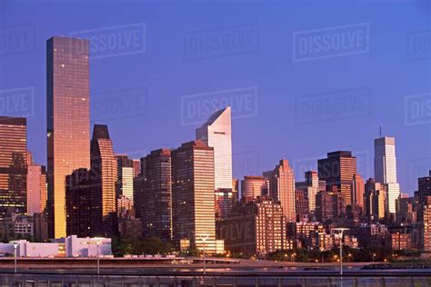Illuminated Cityscape Stock Photo Dissolve