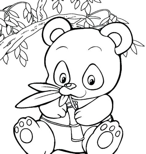 Cute Panda Bear Coloring Pages At Free Printable