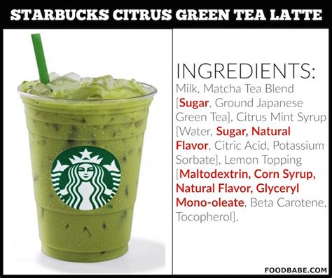 Matcha Green Tea Starbucks Nutrition Nutrition Pics