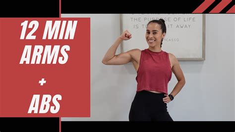 12 Min Strong Abs Toned Arms Workout At Home Youtube