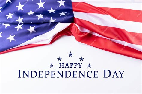 Premium Photo Independence Day American Flags With Text Happy