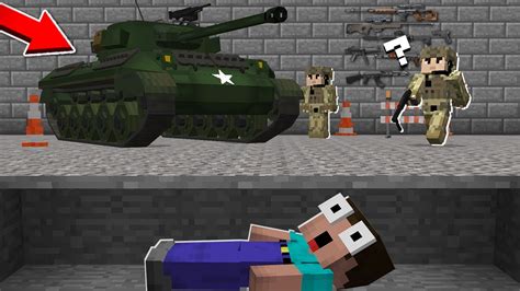 How Did A Noob Get Into A Military Base In Minecraft Noob Vs Pro Youtube
