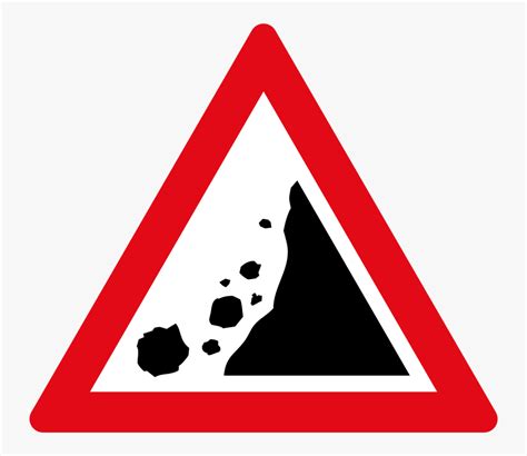 Transparent Falling Rocks Clipart Falling Rocks Ahead Sign Free