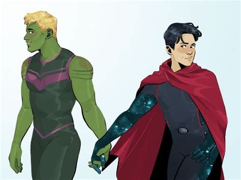 Hulkling And Wiccan By Kelslk Marvel Young Avengers Wiccan Marvel