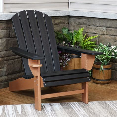 Sunnydaze All Weather Outdoor Adirondack Chair With Drink Holder