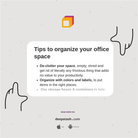 Tips To Organize Your Office Space Deepstash