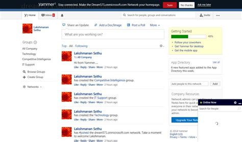 yammer integration with sharepoint 2013 online