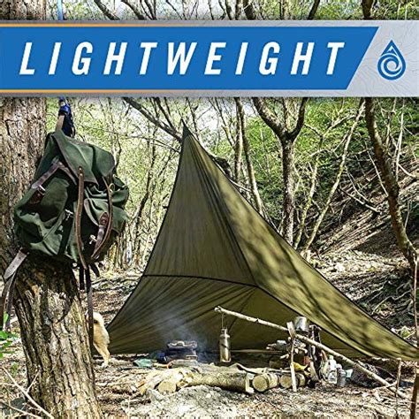 Aqua Quest Safari Tarp 100 Waterproof Lightweight Silnylon Bushcraft Camping Shelter 10x7