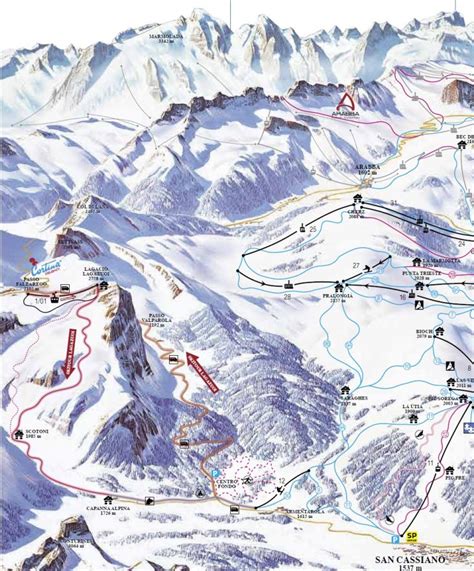 Lagazuoi Alta Badia Ski Map Wanderful Travels