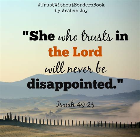 She Who Trusts In The Lord Will Never Be Disappointed
