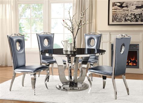 Blasio Chrome Dining Room Set From Coaster Coleman Furniture