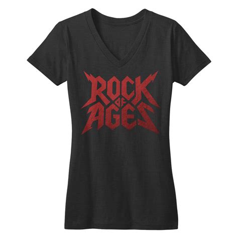 V Neck T Shirt On Rock Of Ages Official Online Store